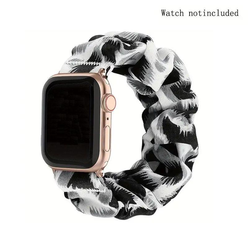 Scrunchie Shaped Watch Band (Only Band), Elastic Ruched Watch Band for Women, Fashion Replacement Watch Band for Apple Watch Series 8 7 6 5 4 3 2 1 SE