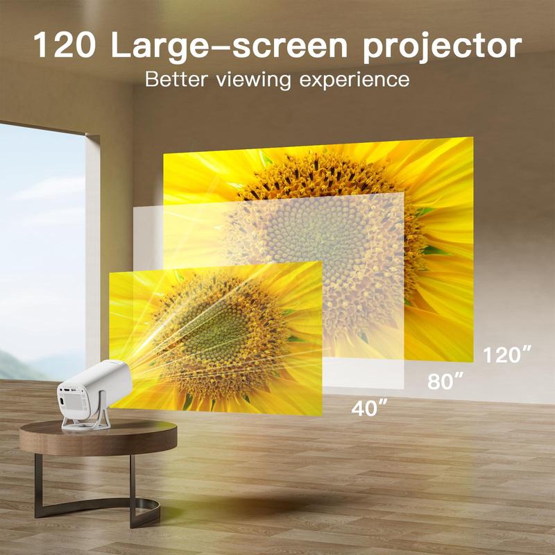 Portable Projector, High-definition Resolution Projector, Home Use Projector for Home Bedroom Living Room Outdoor Viewing