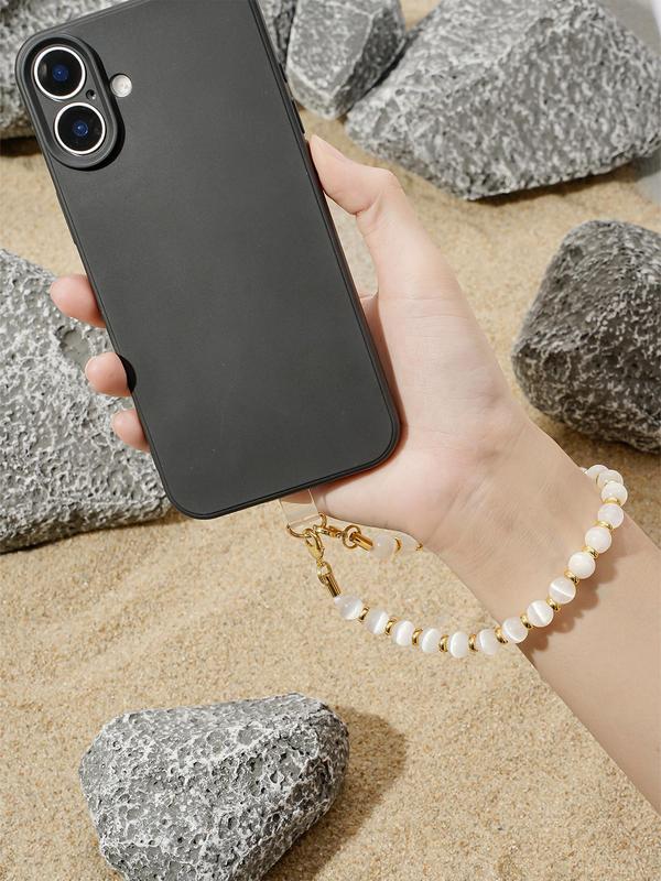 Natural Stone Beaded Phone Chain, Fashionable Phone Lanyard for Women & Men, Creative Anti-lost Phone Charm for Daily Use