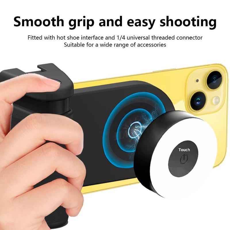 Wireless Remote Control Photo Handle Stabilizer, Multifunctional Vlog Selfie Stick with Fill Light, Use for Mobile Phone Photography Video Expansion Artifacts, Stocking Fillers Gift