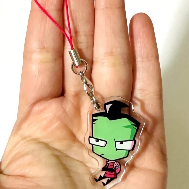 mini invader zim phone charms- zim, dib, gaz, GIR Acrylic Accessories