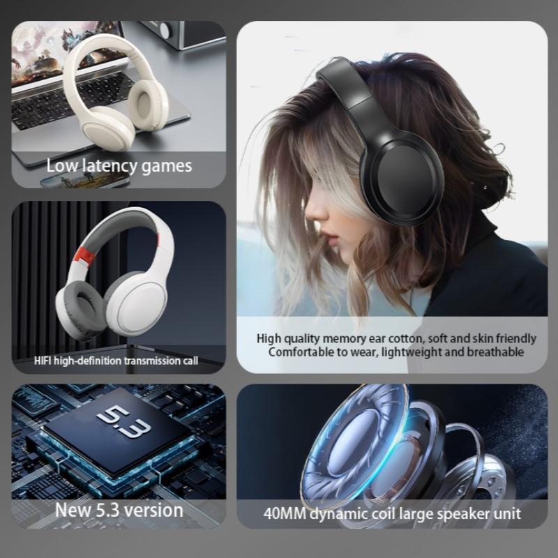 Wireless Headphones for Fall, 1 Box Summer Over-ear Wireless Earbuds, Bluetooth-compatible Gaming Headset, Waterproof Headphone for Gaming, Music, Sports, Office