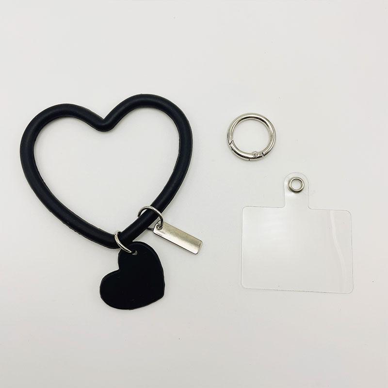 Phone Pendant, Anti-fall Heart Shaped Mobile Phone with Mobile Phone Decorative Ring for Women & Girls