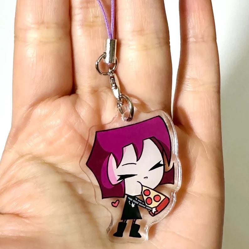 mini invader zim phone charms- zim, dib, gaz, GIR Acrylic Accessories