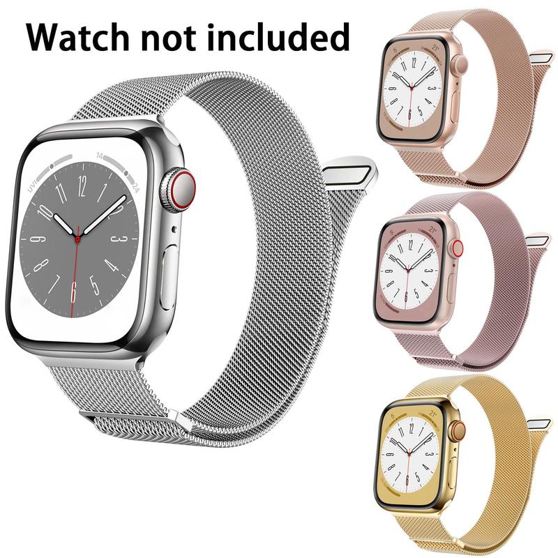 Stainless Steel Mesh Loop Magnetic Clasp Replacement Watch Band, 1 Count Smart Watch Replacement Band Compatible with Apple Watch Series 10, Ultra 2, SE, Ultra 9 8 7 6 5 4 3 2 1