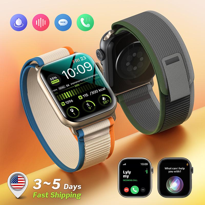 Stylish Smart Watch for Men Women, Bluetooth Calls and Text, 2.02” HD Display 30M Waterproof Fitness Tracker, Heart Rate Sleep SpO2 Steps Monitor