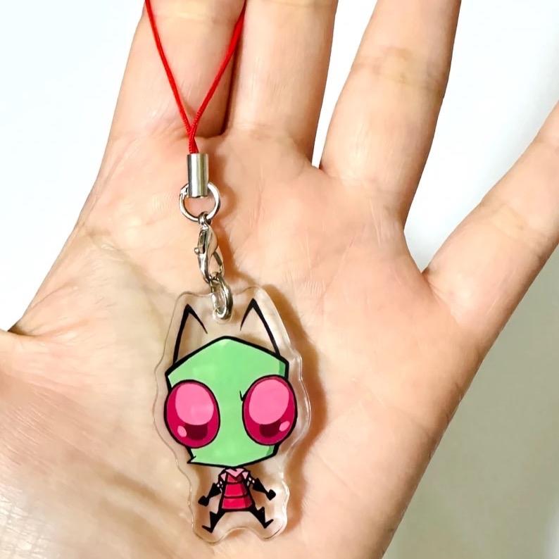 mini invader zim phone charms- zim, dib, gaz, GIR Acrylic Accessories