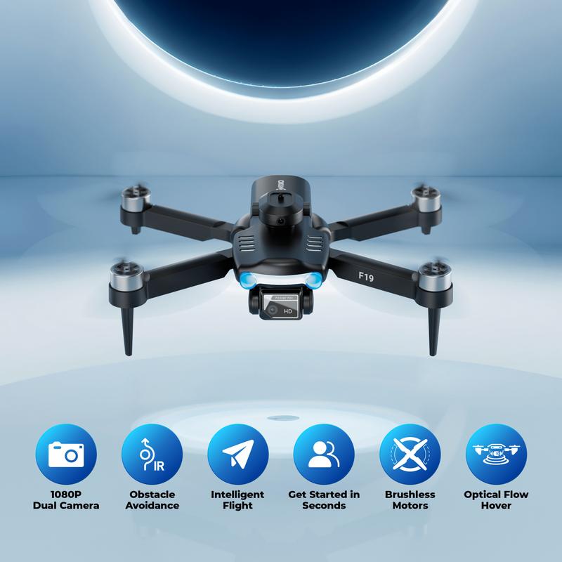 Contixo F19 Midnight Shadow Stunt Drone w  HD Camera | Foldable, 1080p, 10-Min Flight, Auto-Hover, Beginner-Friendly dron