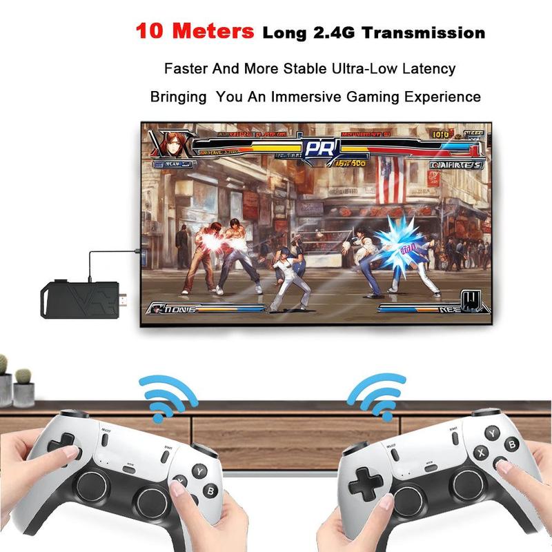 20000+ Games Retro Wireless Game H8Pro Stick Game starts with one click Multiple Emulators HD Output System, Plug and Play Video Game Consoles with 64GB TF Card, 2.4G Wireless Controllers - Ideal Gift for Gamers of All Ages