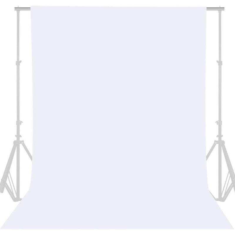 8FTX10FT White Backdrop Background for Photography Photo Booth Backdrop for Photoshoot Background Screen Video Recording Parties Curtain