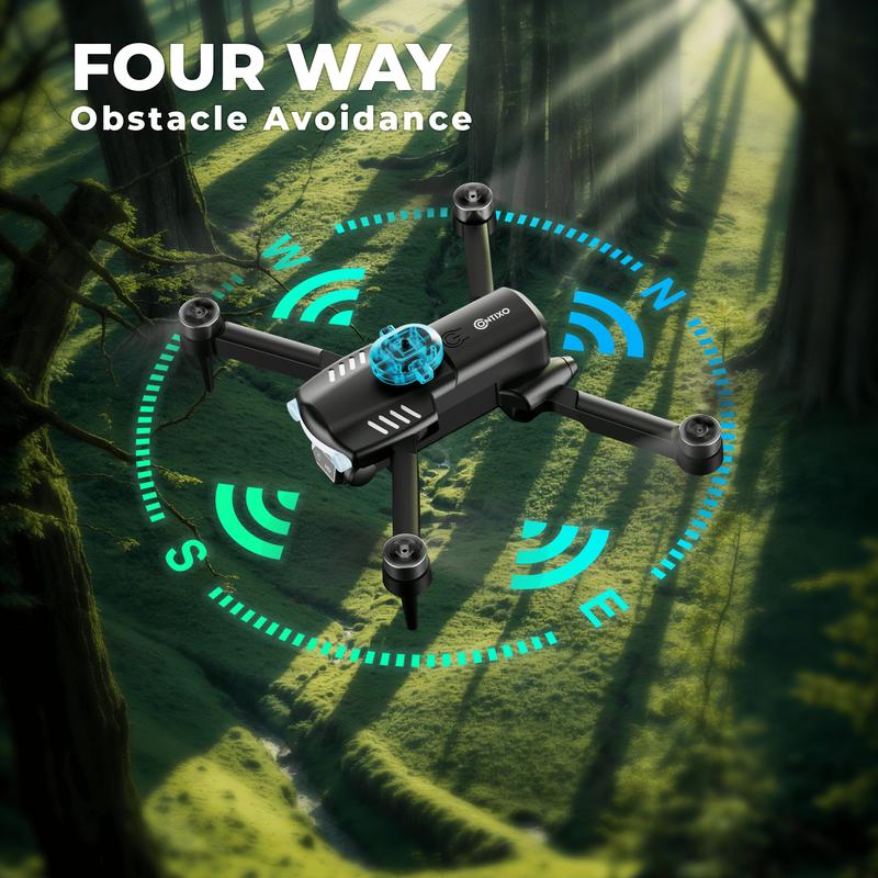 Contixo F19 Midnight Shadow Stunt Drone w  HD Camera | Foldable, 1080p, 10-Min Flight, Auto-Hover, Beginner-Friendly dron