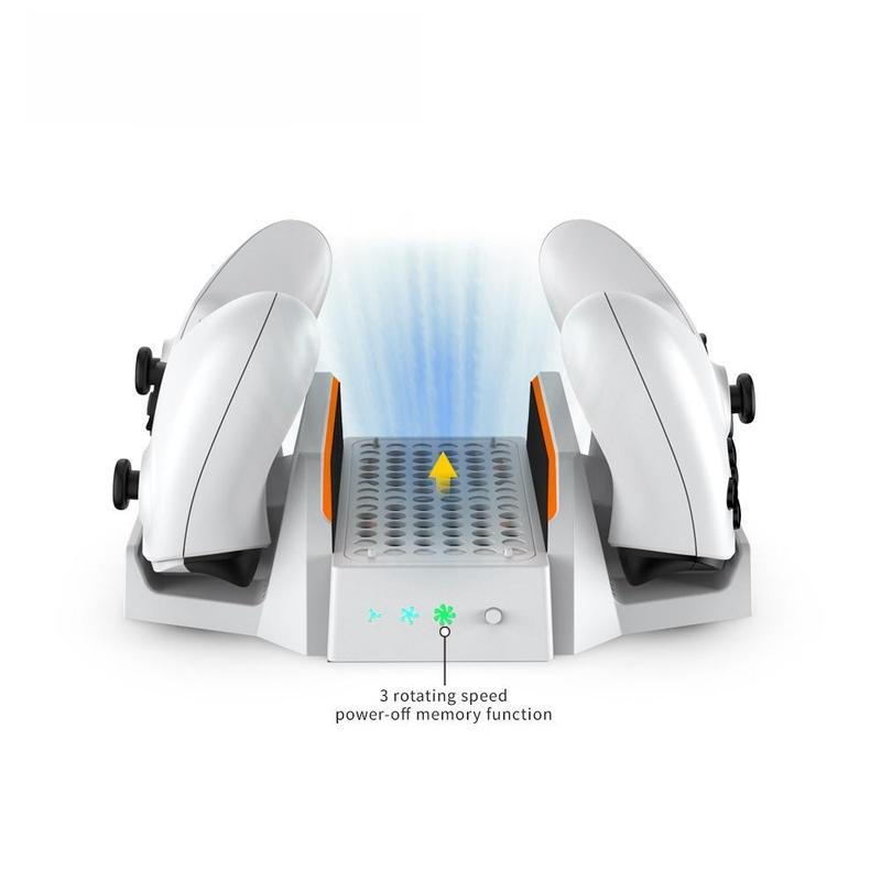 Cooling Stand with Controller Charging & RGB Light, Dual Cooling Fan Controller Gamepad Charge Seat, Console Accessories for Xbox Series S