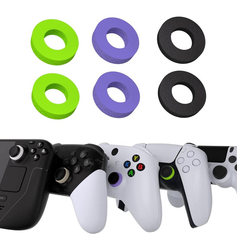 6pcs Recision Rings, 3 Different Strengths Motion Contro Aim Assist Motion Controller Precision Target Control Rings Suitable For PS4, PS5, Xbox One, Xbox Series X, Switch, Switch Pro Accessories