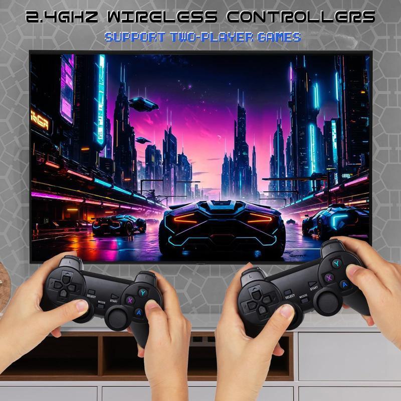 4K Wireless Retro Game Console,Retro Play Game Stick,Nostalgia Stick Game 4K HDMI Output,Plug and Play Video Game Stick Built in 20000 Games + (64G) sd Card (20,000 Retro Games)