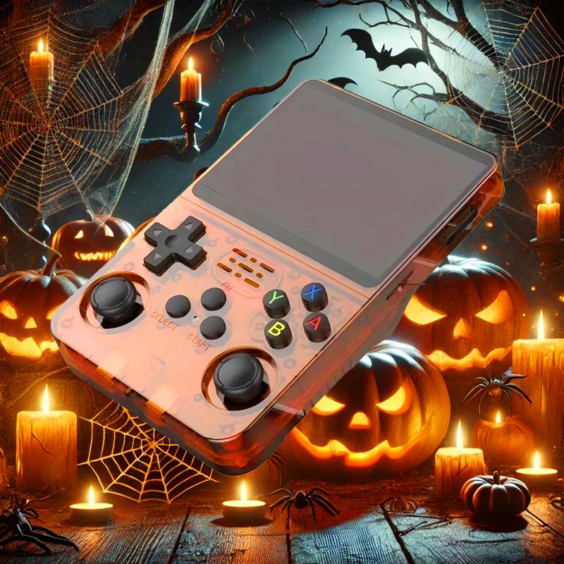 R36S Retro Handheld Game Player,NEW COMING Limited to 200 units,Halloween Special orange,Linux System 3.5 Inch Screen Retro Classic Handheld Gaming Player Video Game Consoles Protection Protection