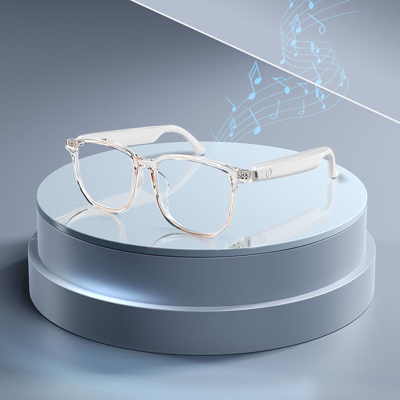 Wireless Smart Glasses, Fashionable Smart Bluetooth-compatible Glasses, Anti-blue Light IPX5 Waterproof Smart Glasses for iPhone & Android