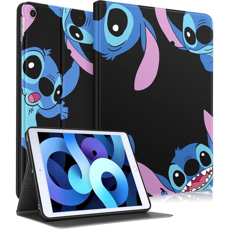 Cute Book for iPad 9th 8th 7th Generation - for Girls Women Boys Kids Cartoon Pattern Design Fashion Kickstand Funny Cover for iPad 9th 8th 7th Generation,10.2 Inch Black Shidizai