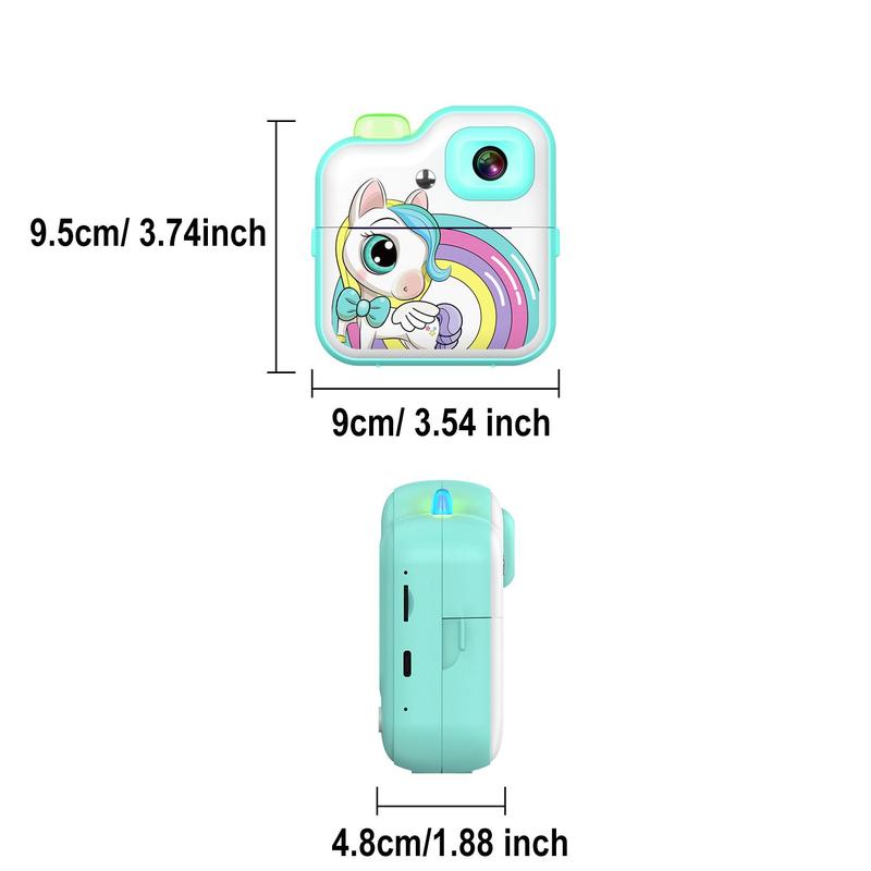 Creative Design Instant Print Camera, 1 Count 2.4-inch IPS Screen Rechargeable HD Digital Video Camera, Portable Instant Cameras