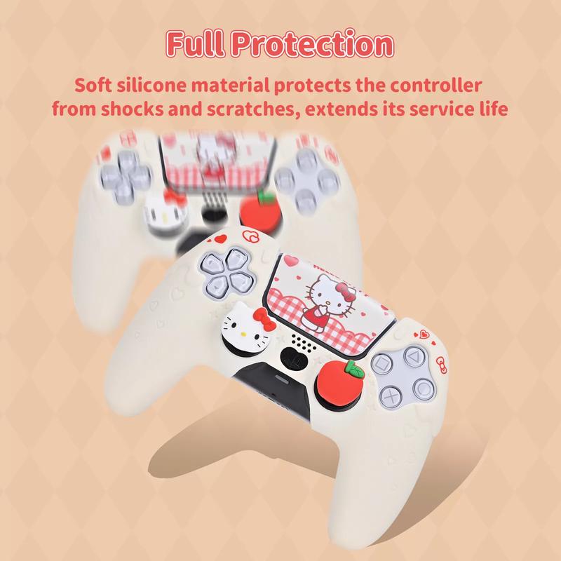 GeekShare PS5   NS pro Controller Skin Set,Silicone Protective Cover Case for Playstation5 NS pro Wireless Controller with 2 Thumb Grip Caps and 2 Stickers