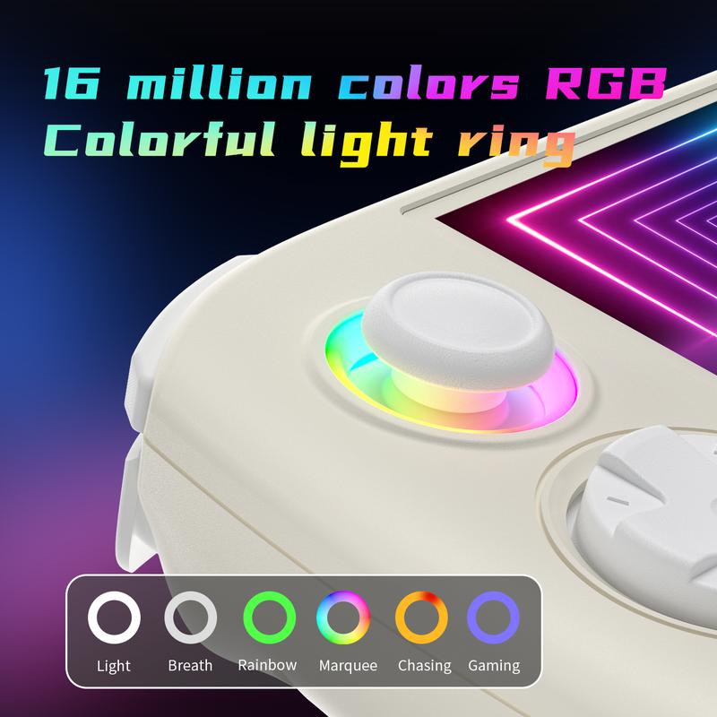 ANBERNIC RGCube Retro Handheld Game Console 3.95-inch IPS Screen OCA Full Lamination RG Cube Game Consoles Android 13 Battery 5200mAh 16 Million Color RGB Joystick Lighting Support 5G WIFI Bluetooth 5.0 Gifts