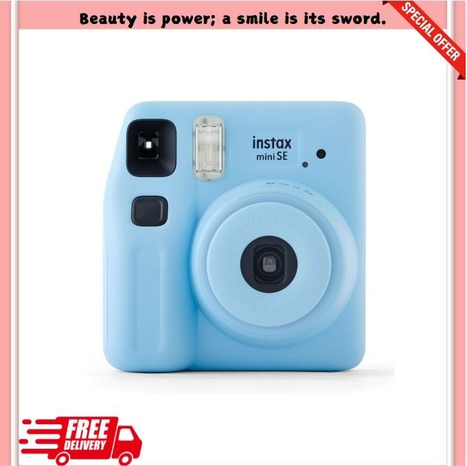 Light Blue-Fujifilm instax Mini SE Instant Camera with Bonus 10 pack Mini Film