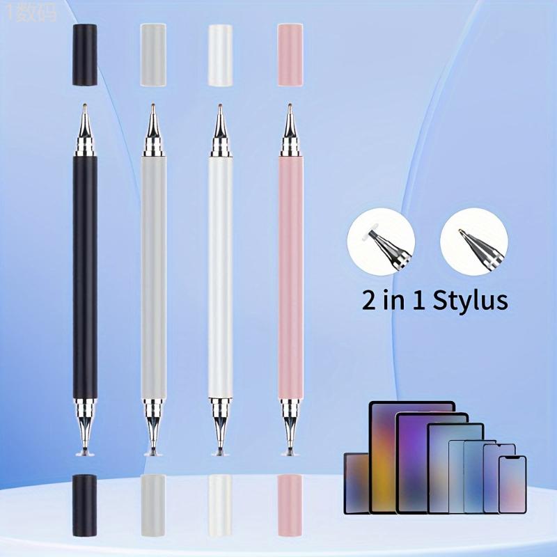 Stylus Pen For Touch Screens, Disc Stylus Pen Fiber Stylus With Magnetically Attached Cap, For IPhone iPad Pro Mini Air Android Microsoft Surface All Capacitive Touch Screens, Rose Golden Gift For Birthday Easter President's Day Boy Girlfri