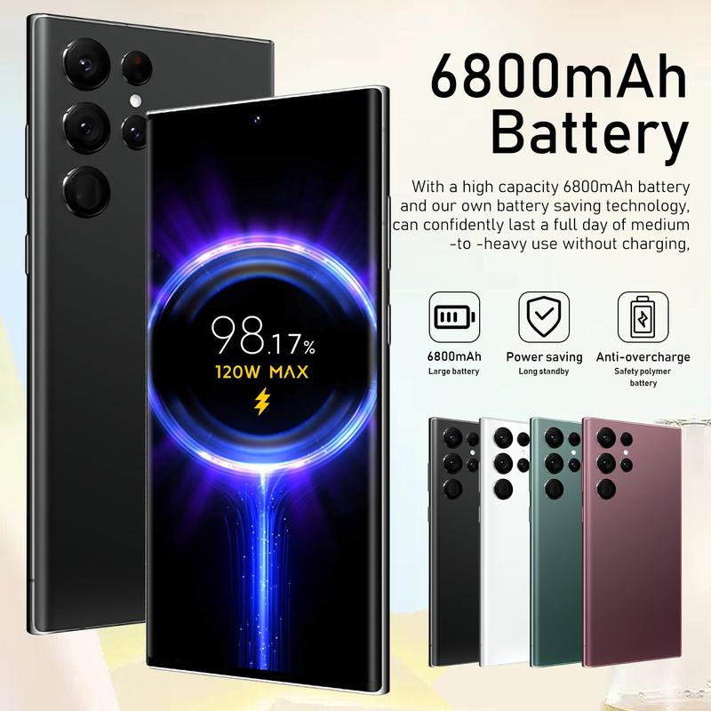 QEK Mobile's smartphone is equipped with NFC S24 Ultra 5G smartphone s23 Ultra True Perforation 7.3 large screen 13 million pixels true octa core 6800Ah battery 50+108MP 16GB+1TB, limited time promotion