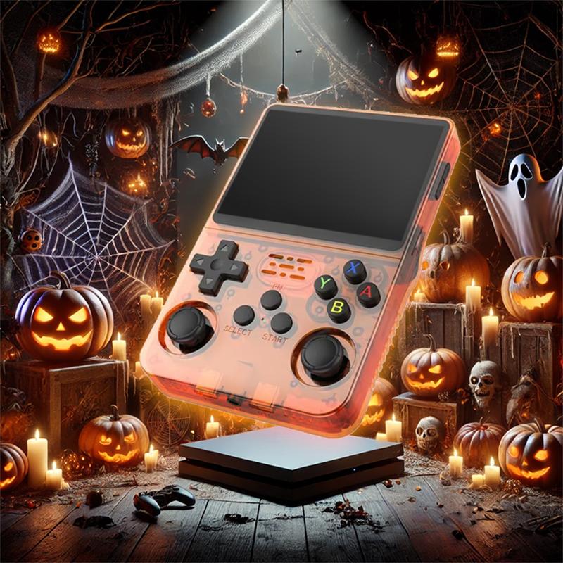 R36S Retro Handheld Game Player,NEW COMING Limited to 200 units,Halloween Special orange,Linux System 3.5 Inch Screen Retro Classic Handheld Gaming Player Video Game Consoles Protection Protection