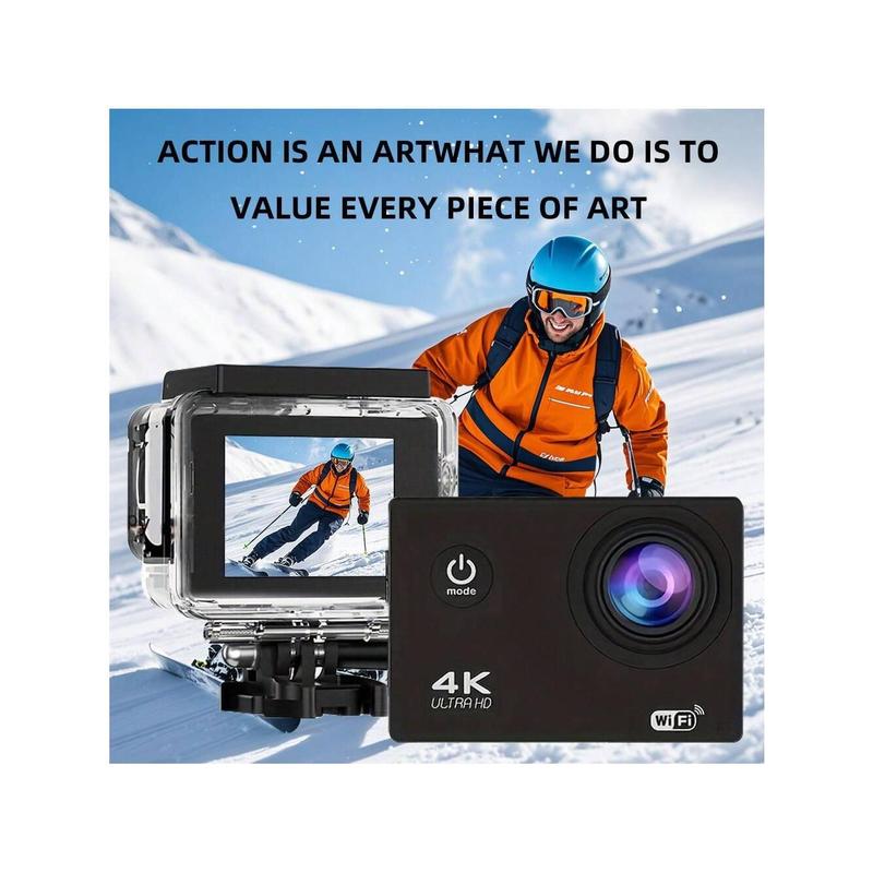 High Clarity 4K 1080P WiFi 16 Mega Sports Action Camera Waterproof DVR Camcorder Outdoor Cycling Diving HD Camera With 32G Card