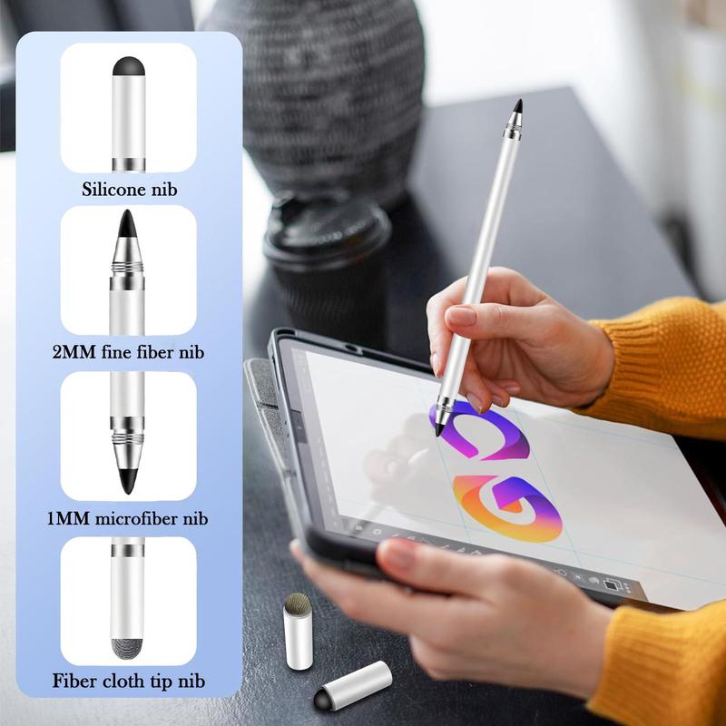 4 in 1 Stylus Pen, 1 Count High Sensitivity & Precision Touch Screen Stylus, Universal Stylus Pen for All Capacitive Touch Screen Device