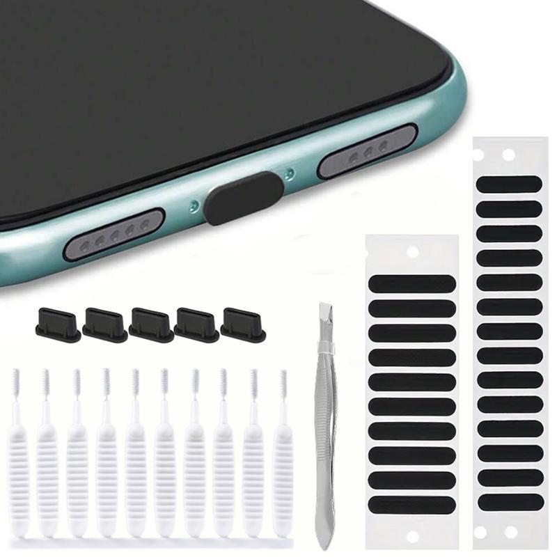 Phone Cleaning Tool Kit, Phone Cleaning Kit for Type-C Phone Interface, Computer Keyboard Cleaning Brush, Phone Speaker Protective Sticker