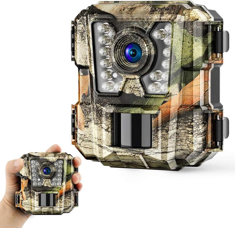 Mini Trail Camera,24MP 1080P HD Game Hunting Camera Motion Activated with IR Night Vision Waterproof Video Cam for Wildlife Scouting Hunting Deer Cam