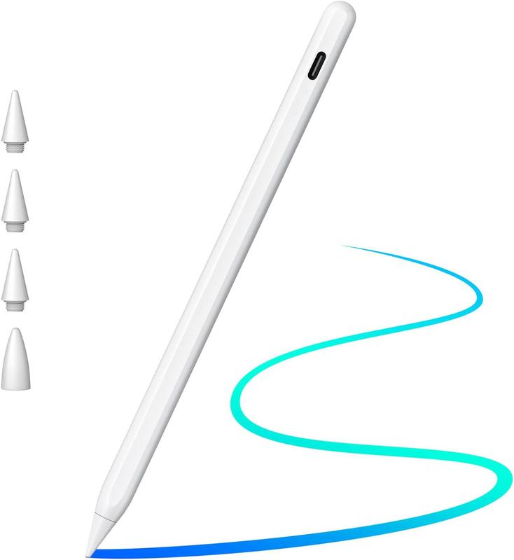 Pukomc Stylus Pen for iPad 9th&10th Generation-2X Fast Charge Active Pencil Palm Rejection Tilt Sensor, Compatible with 2018-2023 Apple iPad Pro11&12.9'', iPad Air 3 4 5,iPad 6-10,iPad Mini 5 6 Gen Accessories Computer Tablet Smartphone