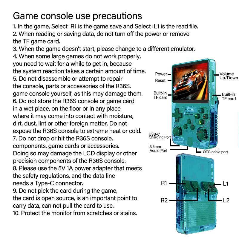 R36S Pocket Retro handheld Game Console 3.5