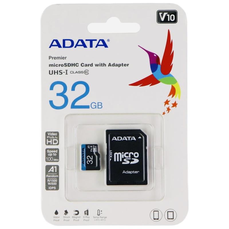 32GB Micro SD Memory Card with Adapter for Smartphone and Camera Accessories, cellphone Extra Memory Storage Waterproof Durable