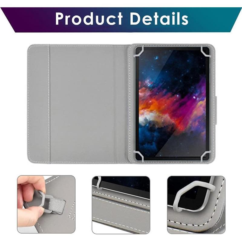 Universal 10.1 Inch Tablet Case, 10 Inch Tablet Cover, Magnetic Closure Travel Portable Protective Folio Leather Stand Case for All Kinds of 9.6-10.5 Inch Accessories Computer