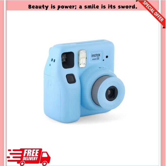 Light Blue-Fujifilm instax Mini SE Instant Camera with Bonus 10 pack Mini Film