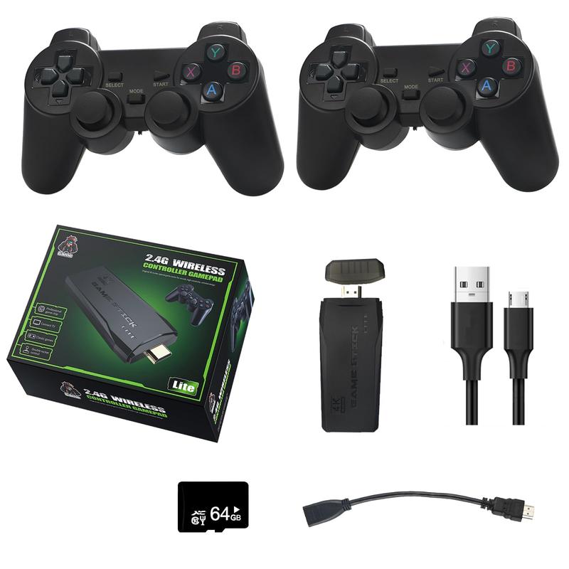 M8 Retro Stick - 9 built-in emulators, 4K output and 2.4GHz TV plug and play wireless controller, Bluetooth remote , Christmas gift Console Cable