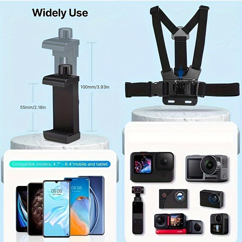 Sports Camera Set, 1 Set Universal Phone Holder Mount with Accessories, Durable ABS Structure Camera Accessories for Outdoor Enthusiasts