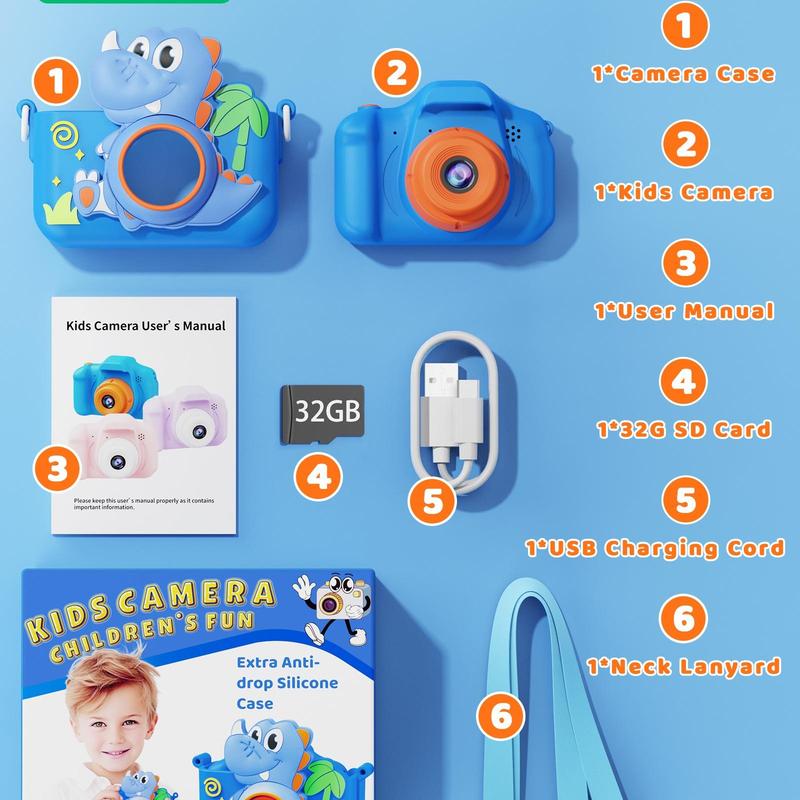 Camera Toy Cute Camera With Silicone Protective Case  Multiple Filter Modes High-Definition Shooting Birthday Gift Selfie interactive toy Interactive