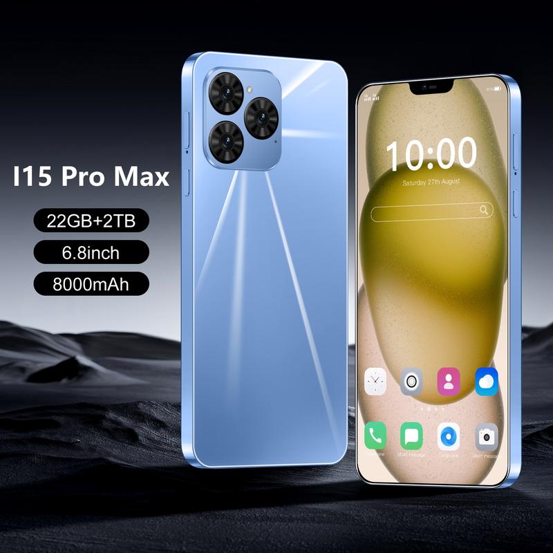 QEK(Limited time promotion) i15 Pro Max Super Phone 6.2-inch HD Screen Smartphone 5G Dual Card 1+16 5G Dual Card Celulares Android Unlock 108MP 6800mAh Large Battery as a Perfect Gift!