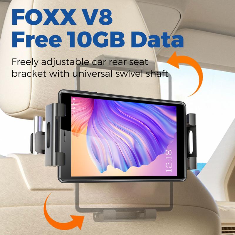 FOXXD Vibrant 8-inch StudyPro Android Tablet with 10GB Free Data, No WiFi Needed, Ideal for Work & Play