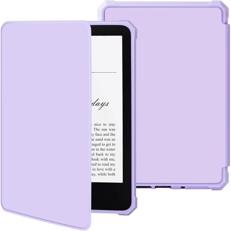 Case for Kindle 6 inch 2024 and 2022 Releases Only (11 Generation) - Ultra Slim Lightweight Premium PU Leather Folio Cover with Auto Wake Sleep Fits Kindle 6'' 11th Generation 2024 2022 Purple