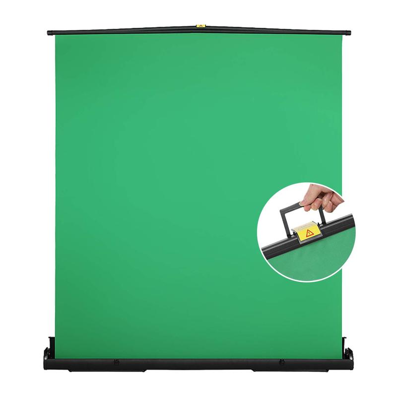 Movo - Professional Chroma Key Green Screen | Collapsible and Wrinkle-Free Background with Stand | Portable Studio Setup