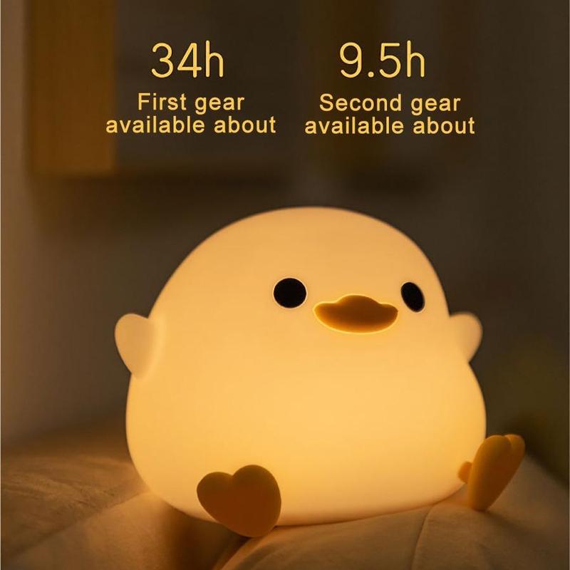 Cute Duck Design Table LED Lights for Bedroom, USB Rechargeable LED Light with Soft Light, Dimming Timer Decorative Lamp, Cozy Lighting, Creative Night Light For Home Bedroom Living Room