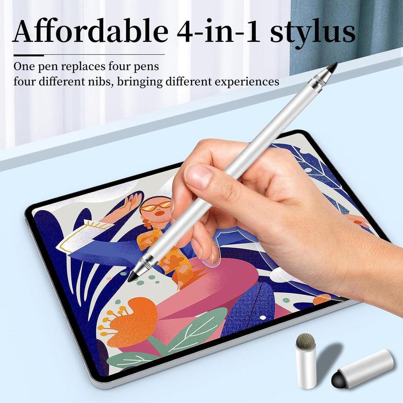 4 in 1 Stylus Pen, 1 Count High Sensitivity & Precision Touch Screen Stylus, Universal Stylus Pen for All Capacitive Touch Screen Device