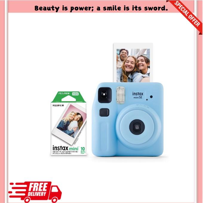 Light Blue-Fujifilm instax Mini SE Instant Camera with Bonus 10 pack Mini Film