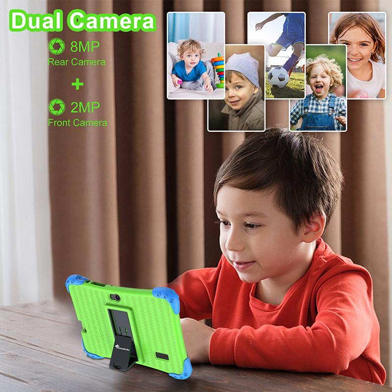  7 inch Tablet for Kids 32GB ROM Android 12.0 Toddler Tablet with Bluetooth, WiFi, GMS,Dual Camera, Shockproof Case, Educational, Games kids  tablet Multifunction Android Eye Care Android Tablet  Educational Android Tablet with Parental Lock