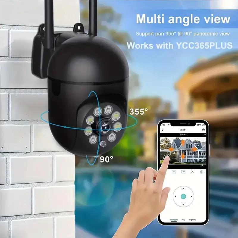 2.4GHz & 5GHz Wireless Security Camera, USB Powered 360° Surveillance Camera with Human Tracking & Infrared Night Vision, 24H Loop Video Security Smart Camera