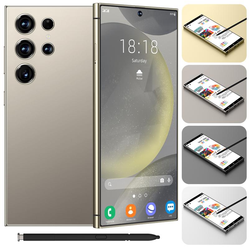 Unlocked smartphones Ultra 7.3-inch HD 5G 16G+1T Android 14 72MP+108MP 7800mAh Dual SIM Face Unlock Fi unlocked smartphone S24 Ultra